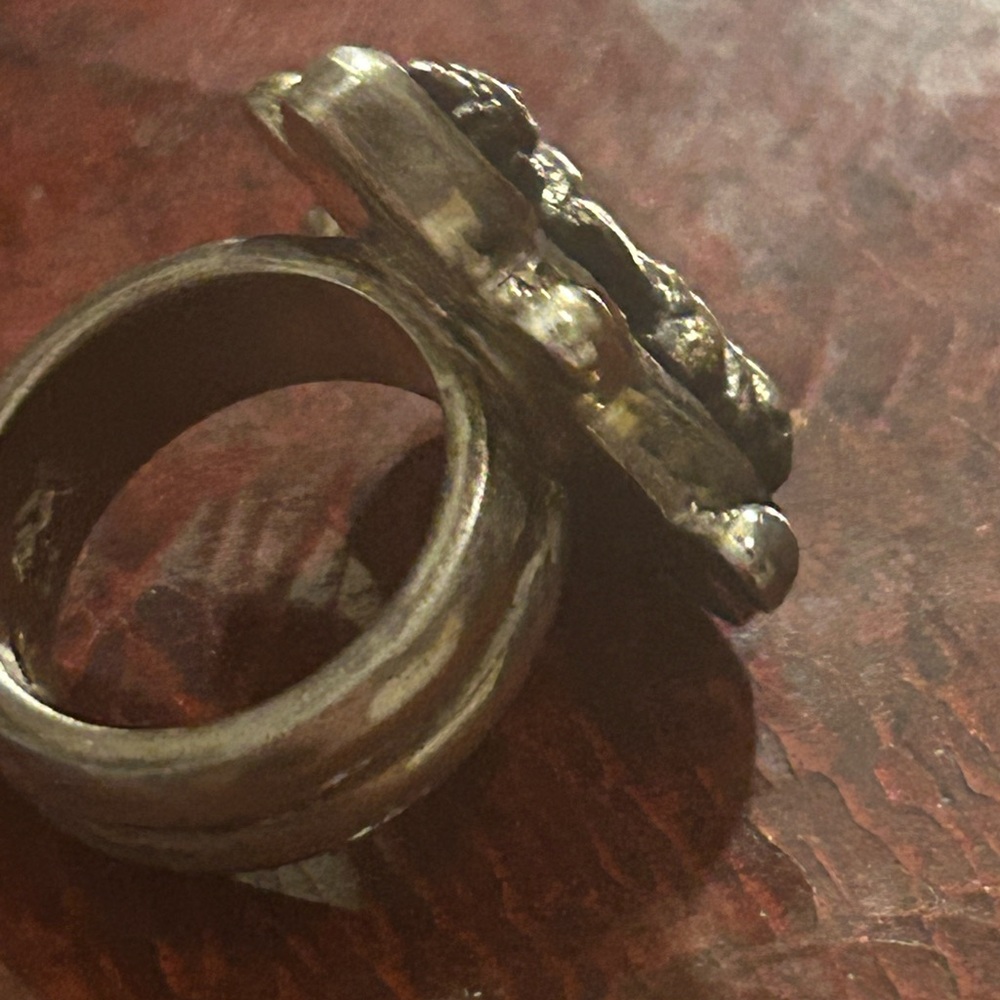 Barry Brinker Sterling Silver 18k Buddha Ring Size 7 - Picture 7 of 8